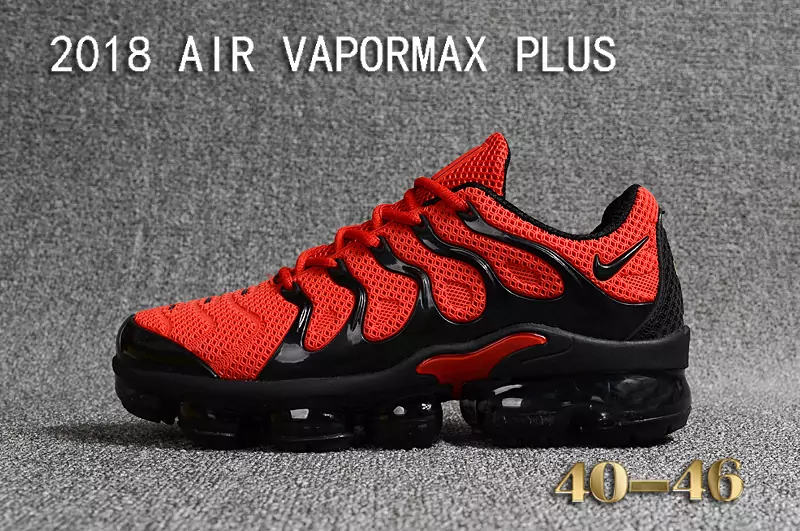 air vapormax plus baskets basses red black